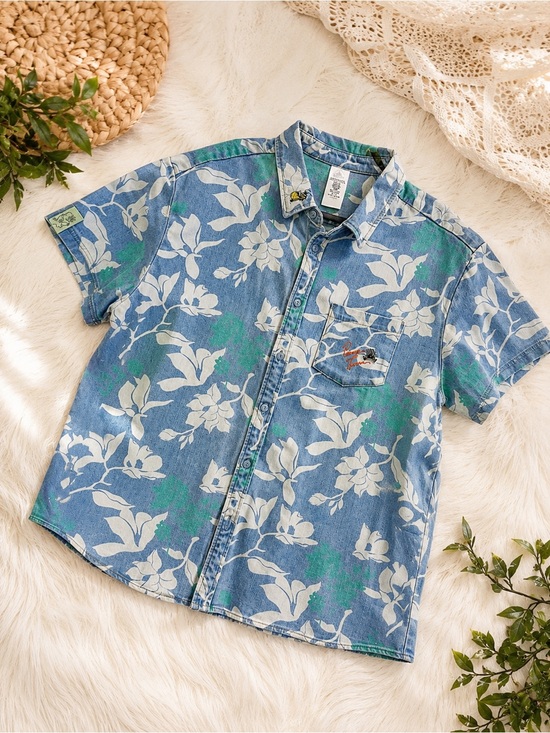 Disney Other - Disney Princess x ColourMe Courtney Floral Denim Shirt XL NWT